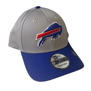 Buffalo Bills New Era NFL Blue Gray Adjustable Snapback 9FORTY Cap Hat OSFM